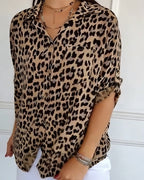 Susan | Fashion Blouses with Leopard Print