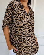 Susan | Fashion Blouses with Leopard Print