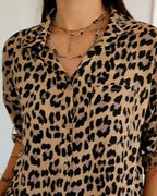 Susan | Fashion Blouses with Leopard Print