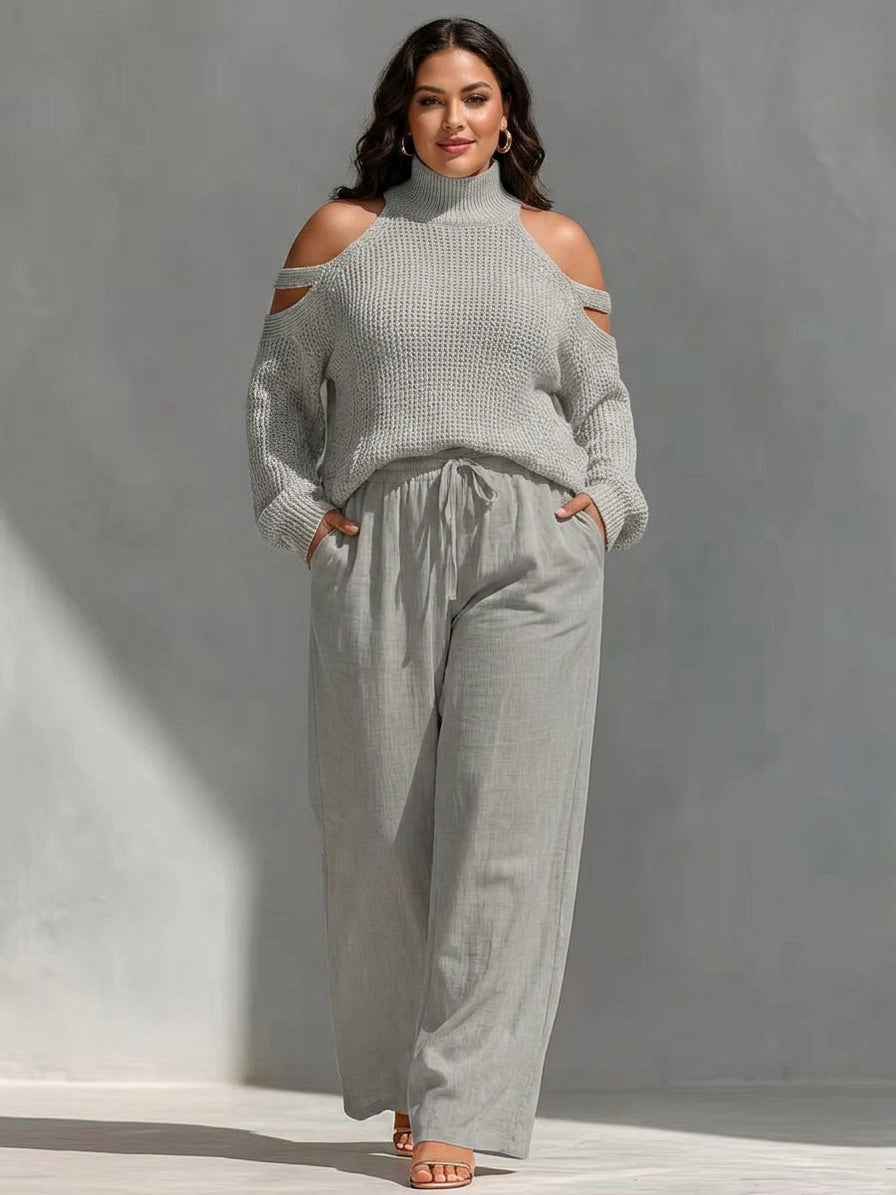 Fashion Knit and Linen Set
