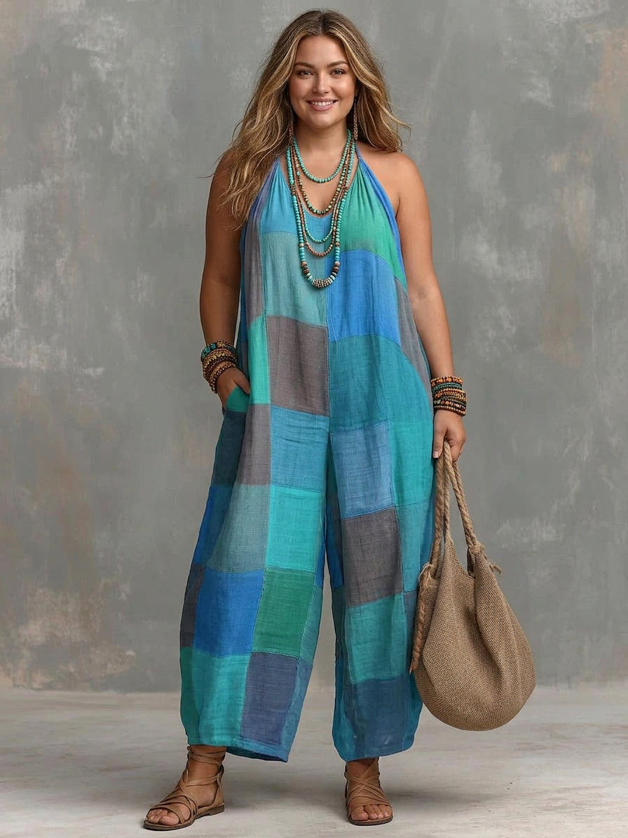 Bohemian Patchwork Jumpsuit
