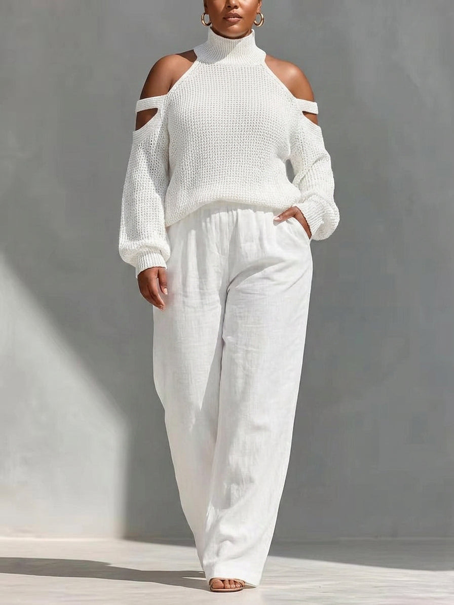 Fashion Knit and Linen Set