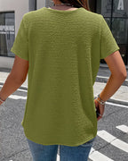 Barbara|Collar T-Shirt with Buttons