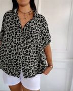 Susan | Fashion Blouses with Leopard Print
