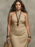 Avelina | Maxi dress with American Neckline