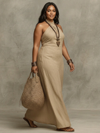 Avelina | Maxi dress with American Neckline