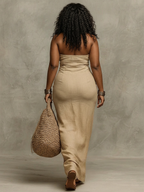 Avelina | Maxi dress with American Neckline