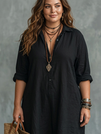 Soline | Maxi black fitted dress with buttons
